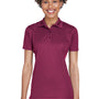 UltraClub Womens Cool & Dry Moisture Wicking Short Sleeve Polo Shirt - Maroon - Closeout