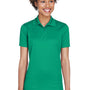 UltraClub Womens Cool & Dry Moisture Wicking Short Sleeve Polo Shirt - Kelly Green - Closeout