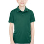 UltraClub Youth Cool & Dry Moisture Wicking Short Sleeve Polo Shirt - Forest Green - Closeout