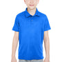 UltraClub Youth Cool & Dry Moisture Wicking Short Sleeve Polo Shirt - Royal Blue - Closeout