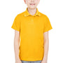 UltraClub Youth Cool & Dry Moisture Wicking Short Sleeve Polo Shirt - Gold - Closeout