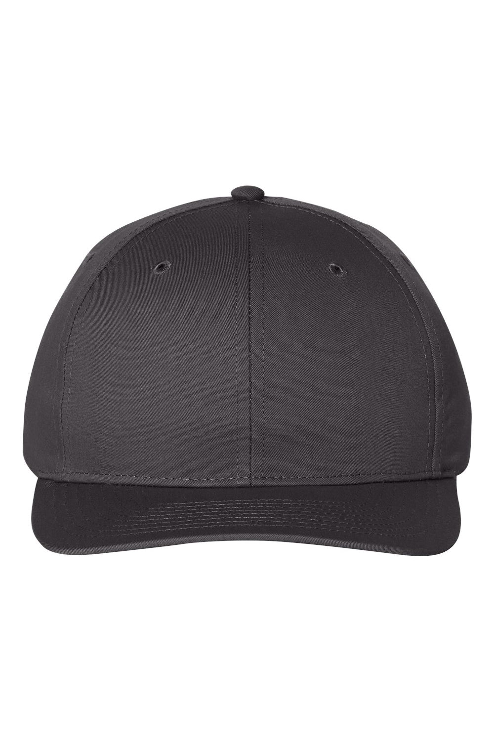 Richardson 212 Mens Pro Twill Snapback Hat Charcoal Grey Flat Front
