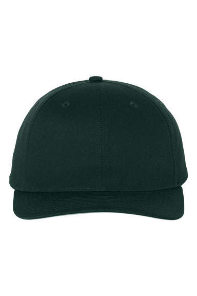 Richardson 212 Mens Pro Twill Snapback Hat Dark Green Flat Front