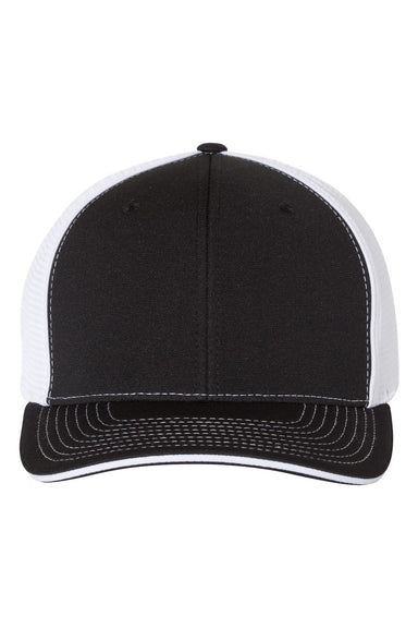 Richardson 172 Mens Pulse Sportmesh R-Flex Hat Black/White Flat Front