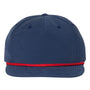 Richardson Mens Umpqua UPF 50+ Snapback Hat - Navy Blue/Red - NEW