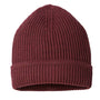 Atlantis Hats Unisex Sustainable Finish Edge Cuffed Beanie - Burgundy Melange - Closeout