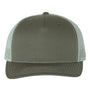 Richardson Hats Mens 5 Panel Snapback Trucker Hat - Beetle/Quarry