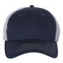 Sportsman Mens Contrast Stitch Mesh Back Adjustable Hat - Navy Blue/Grey - NEW