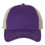 Sportsman Mens Contrast Stitch Mesh Back Adjustable Hat - Purple/Stone - NEW