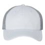 Sportsman Mens Contrast Stitch Mesh Back Adjustable Hat - White/Grey - NEW