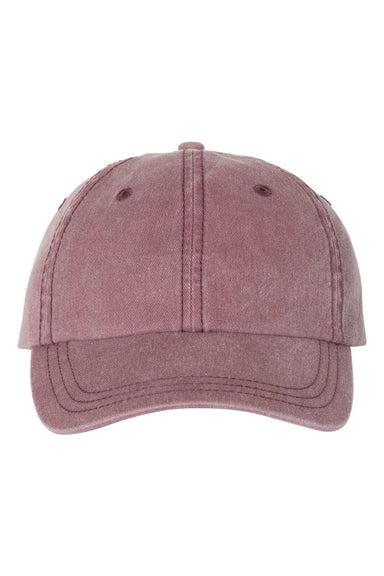Sportsman SP500 Mens Pigment Dyed Hat Maroon Flat Front