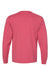 Champion CD200 Mens Garment Dyed Long Sleeve Crewneck T-Shirt Crimson Red Flat Back