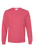 Champion CD200 Mens Garment Dyed Long Sleeve Crewneck T-Shirt Crimson Red Flat Front