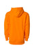 Independent Trading Co. IND4000 Mens Hooded Sweatshirt Hoodie Safety Orange Flat Back
