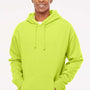 Independent Trading Company Mens Hooded Sweatshirt Hoodie w/ Pouch Pocket - Safety Yellow