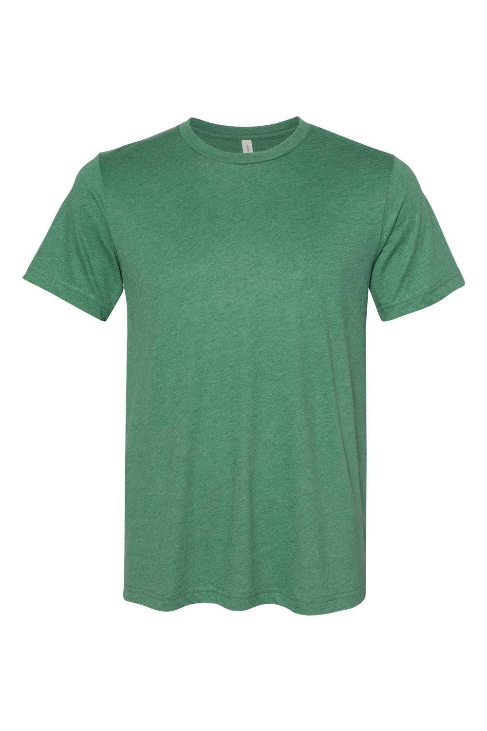 Bella + Canvas BC3301/3301C/3301 Mens Jersey Short Sleeve Crewneck T-Shirt Heather Grass Green Flat Front