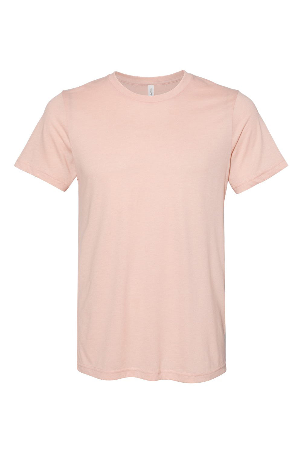 Bella + Canvas BC3301/3301C/3301 Mens Jersey Short Sleeve Crewneck T-Shirt Heather Peach Flat Front
