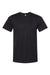 Bella + Canvas BC3301/3301C/3301 Mens Jersey Short Sleeve Crewneck T-Shirt Solid Black Flat Front