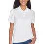 UltraClub Womens Cool & Dry Moisture Wicking Short Sleeve Polo Shirt - White - Closeout