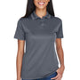 UltraClub Womens Cool & Dry Moisture Wicking Short Sleeve Polo Shirt - Charcoal Grey - Closeout
