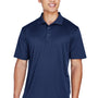 UltraClub Mens Cool & Dry Moisture Wicking Short Sleeve Polo Shirt - Navy Blue - Closeout