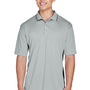 UltraClub Mens Cool & Dry Moisture Wicking Short Sleeve Polo Shirt - Grey/Black - Closeout