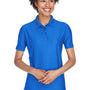 UltraClub Womens Cool & Dry Elite Performance Moisture Wicking Short Sleeve Polo Shirt - Royal Blue - Closeout