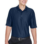UltraClub Mens Cool & Dry Elite Performance Moisture Wicking Short Sleeve Polo Shirt - Navy Blue - Closeout