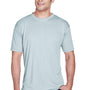 UltraClub Mens Cool & Dry Performance Moisture Wicking Short Sleeve Crewneck T-Shirt - Grey - Closeout
