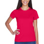 UltraClub Womens Cool & Dry Performance Moisture Wicking Short Sleeve Crewneck T-Shirt - Red - Closeout