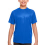 UltraClub Youth Cool & Dry Performance Moisture Wicking Short Sleeve Crewneck T-Shirt - Royal Blue - Closeout
