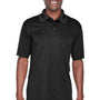 UltraClub Mens Cool & Dry Performance Moisture Wicking Short Sleeve Polo Shirt - Black - Closeout