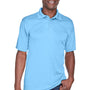 UltraClub Mens Cool & Dry Performance Moisture Wicking Short Sleeve Polo Shirt - Columbia Blue - Closeout