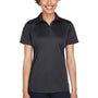 UltraClub Womens Cool & Dry Performance Moisture Wicking Short Sleeve Polo Shirt - Black - Closeout