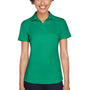 UltraClub Womens Cool & Dry Performance Moisture Wicking Short Sleeve Polo Shirt - Kelly Green - Closeout