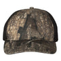 Richardson Hats Mens Garment Washed Printed Snapback Trucker Hat - Realtree Timber/Black