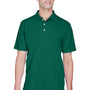 UltraClub Mens Cool & Dry Performance Moisture Wicking Short Sleeve Polo Shirt - Forest Green - Closeout