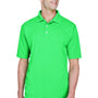 UltraClub Mens Cool & Dry Performance Moisture Wicking Short Sleeve Polo Shirt - Cool Green - Closeout