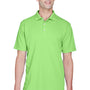 UltraClub Mens Cool & Dry Performance Moisture Wicking Short Sleeve Polo Shirt - Light Green - Closeout