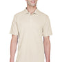 UltraClub Mens Cool & Dry Performance Moisture Wicking Short Sleeve Polo Shirt - Stone - Closeout