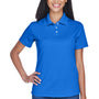 UltraClub Womens Cool & Dry Performance Moisture Wicking Short Sleeve Polo Shirt - Royal Blue - Closeout