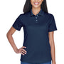 UltraClub Womens Cool & Dry Performance Moisture Wicking Short Sleeve Polo Shirt - Navy Blue - Closeout