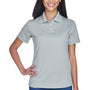 UltraClub Womens Cool & Dry Performance Moisture Wicking Short Sleeve Polo Shirt - Silver Grey - Closeout