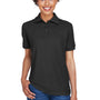 UltraClub Womens Whisper Short Sleeve Polo Shirt - Black - Closeout
