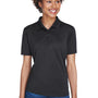UltraClub Womens Cool & Dry 8 Star Elite Performance Moisture Wicking Short Sleeve Polo Shirt - Black - Closeout