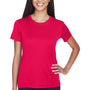 UltraClub Womens Cool & Dry Performance Moisture Wicking Short Sleeve Crewneck T-Shirt - Red - Closeout