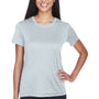 UltraClub Womens Cool & Dry Performance Moisture Wicking Short Sleeve Crewneck T-Shirt - Grey - Closeout