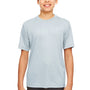 UltraClub Youth Cool & Dry Performance Moisture Wicking Short Sleeve Crewneck T-Shirt - Grey - Closeout