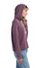 Alternative 8628 Womens Day Off Mineral Wash Hooded Sweatshirt Hoodie Wine Model Side