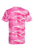 Code Five 3907 Mens Short Sleeve Crewneck T-Shirt Pink Woodland Flat Back